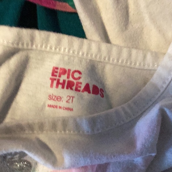 Cat & Jack Multicolor Top and Teal Pants Set - Picture 5 of 5